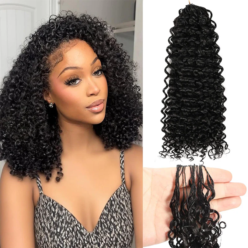 Crochet Hair  Kinky Curly Crochet Human Hair for Natural Boho Braids Miracle Knots Ready Time-Saving Pre-Separated