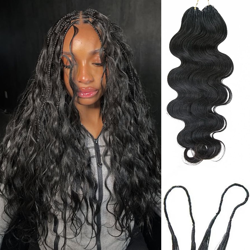 Crochet Hair  Body Wave Mermaid Braids Crochet Human Hair for Boho Braids Miracle Knots Ready Pre-Separated Time-Saving Design
