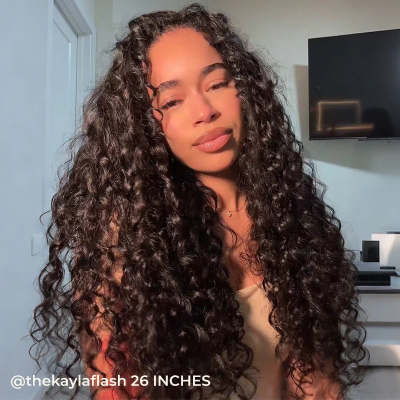 Perfect for Short Hair [WEAR GO HALF WIG]  Loose Curly Half Wig Invisible Hairline Loose Deep Flip Over Wig Beginner Friendly
