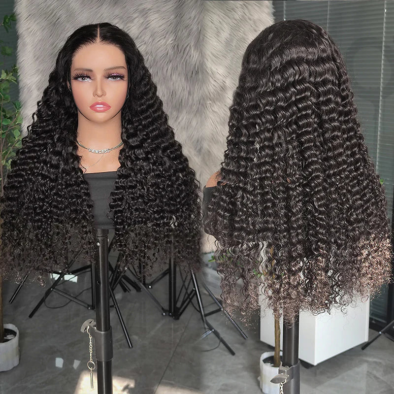 9*6 M Cap  M-Cap Deep Curly 9x6 Pre-Bleached Tiny Knots HD Lace Wear Go Glueless Wig