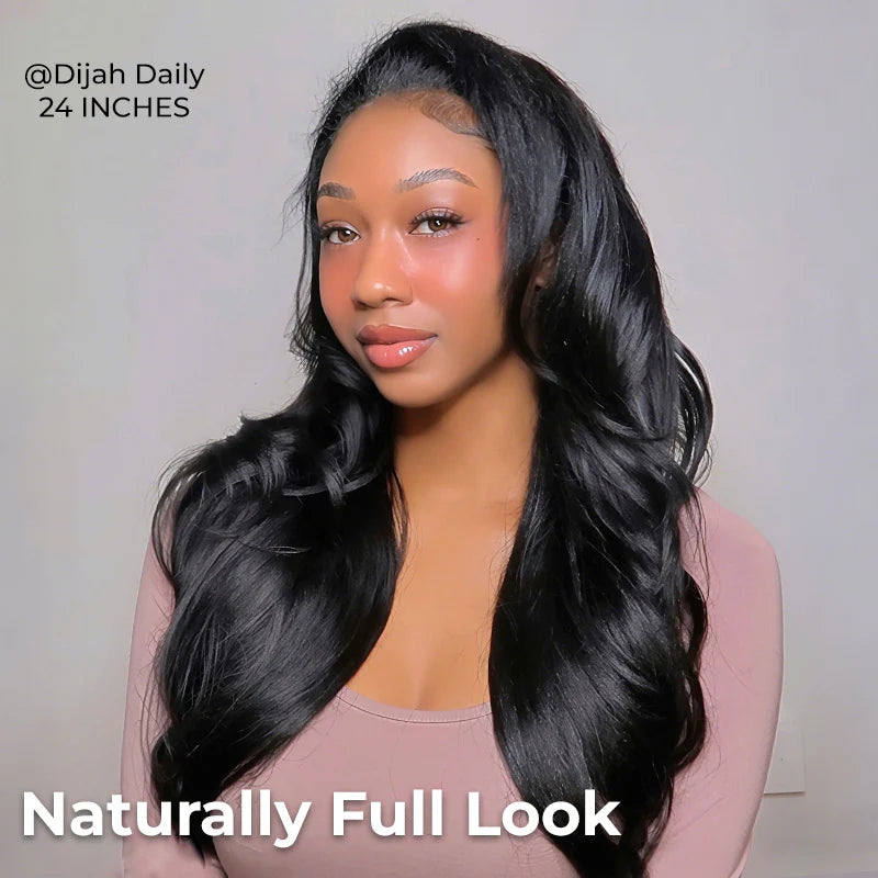 Minimum Leave Out [WEAR GO HALF WIG]  Yaki Straight Draw-strings Half Wig Invisible Hairline Flip Over InvisiFit Strap Wig