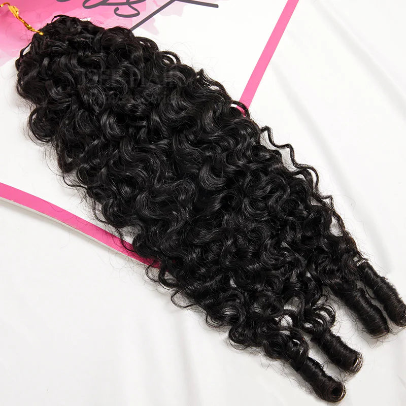 Burmese Curly  Burmese Curly Crochet Human Hair, Designed for Miracle Knots Boho Braids Plush Texture Time-Saving Wear