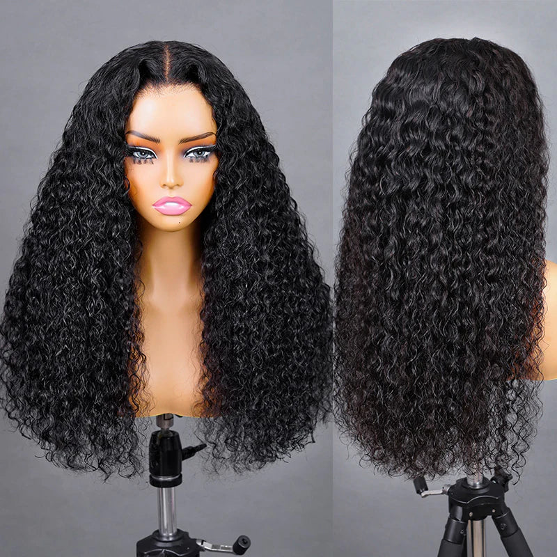 Invisi-Drawstring  Invisi Draw-strings 360 Water Wave Pre-Cut Lace Wear Go Wig Pre-Bleached Knots InvisiFit Strap Glueless Wigs