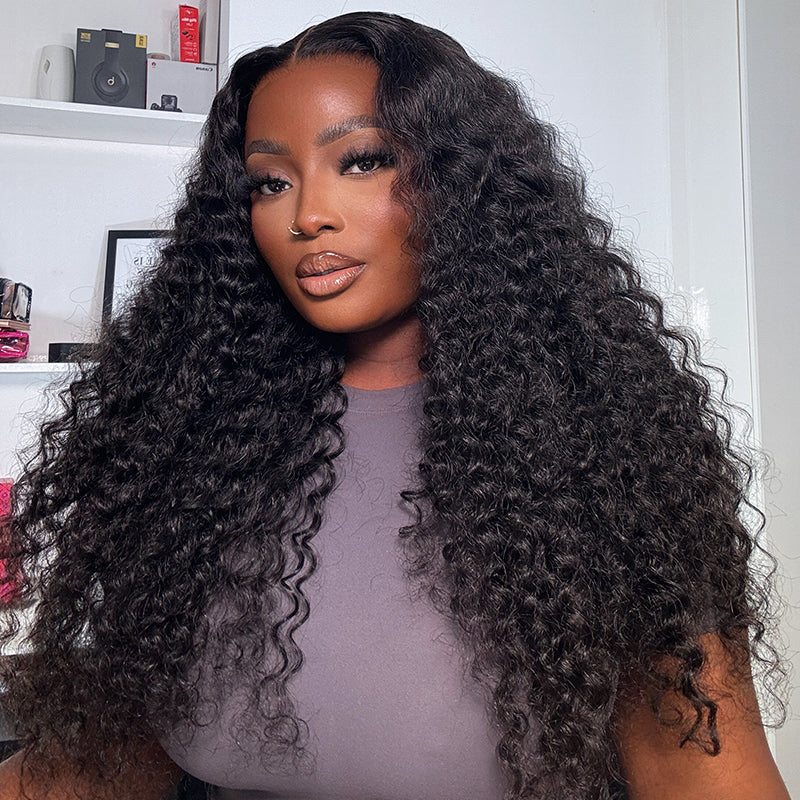 9*6 M Cap  M-Cap Deep Curly 9x6 Pre-Bleached Tiny Knots HD Lace Wear Go Glueless Wig