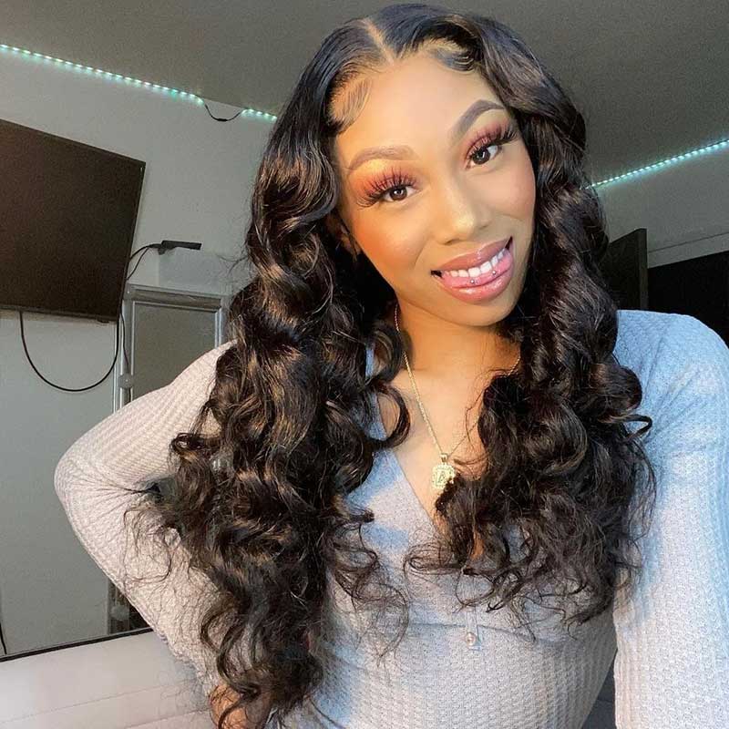13*4 HD  Undetectable HD Lace Body Wave Human Hair Wigs Pre-Plucked Pre-Bleached 13x4 Lace Front Wigs
