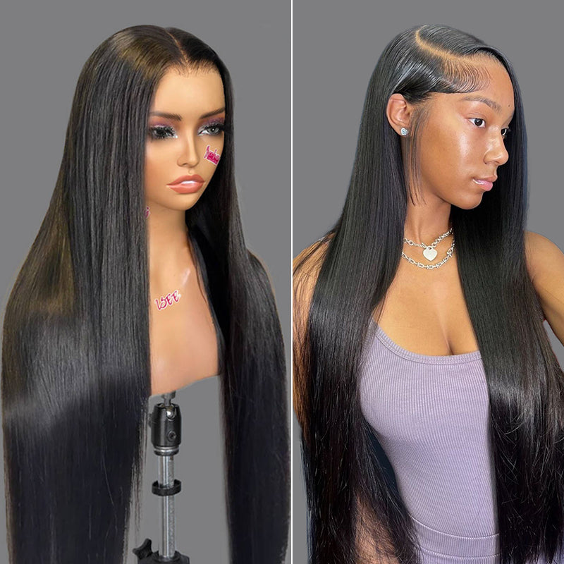 Full 13x6  Wear Go 13x6 Silky Straight Glueless Wig Invisi Draw-strings HD Lace Front Wig