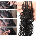 Crochet Hair  Kinky Curly Crochet Human Hair for Natural Boho Braids Miracle Knots Ready Time-Saving Pre-Separated