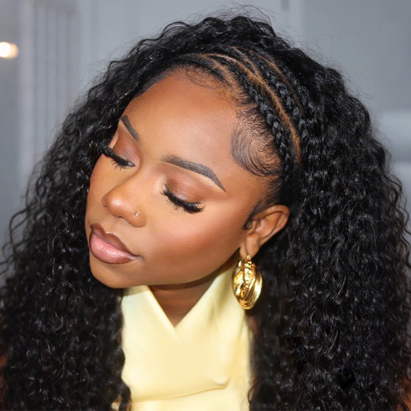 Crochet Hair  Water Wave Crochet Human Hair for Boho Braids with Miracle Knots ¨C Soft Waves Time-Saving Install