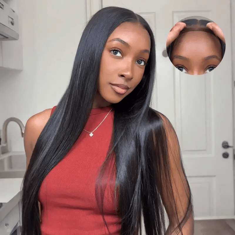 9*6 M Cap  M-Cap Wear Go 9x6 Silky Straight HD/Skin Lace Glueless Wig Pre Bleached Tiny Knots Wig