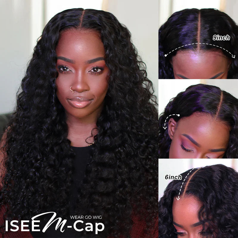 9*6 M Cap  M-Cap Wear Go Water Wave 9x6 Pre-Bleached Tiny Knots Pre-Plucked HD Lace Glueless Wig
