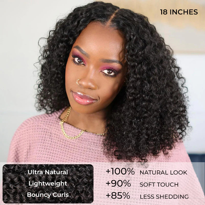 9*6 M Cap  M-Cap Wear Go Kinky Curly 9x6 Pre Bleached Tiny Knots Pre-Cut HD Lace Glueless Wig