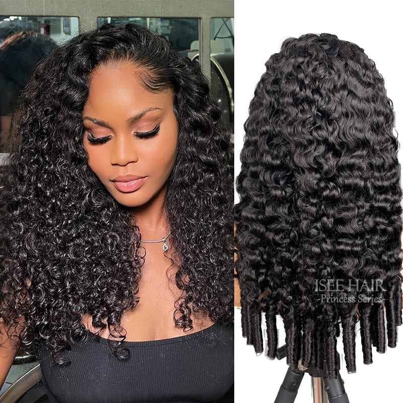 Full 13x6  13x6 Wear Go Burmese Curly Glueless Wig HD Lace Front Wig Real Ear To Ear With Invisi Draw-string Wig