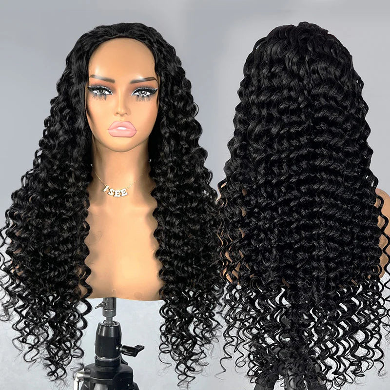 Perfect for Short Hair [WEAR GO HALF WIG]  Loose Curly Half Wig Invisible Hairline Loose Deep Flip Over Wig Beginner Friendly