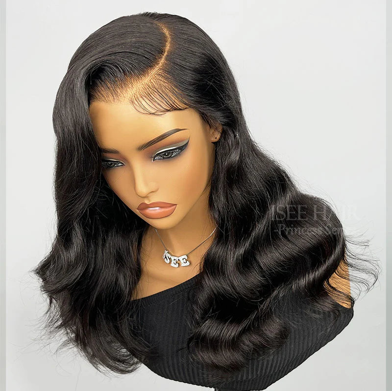 9*6 M Cap  180% Density C Part Glueless LayerCut Wig With Baby Hair 9x6 M-Cap Body Wave Wig