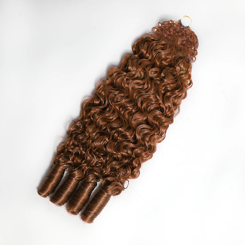 Pop Color Set  Pro-Mix Bundle Deal Burmese Curly Feather Crochet Human Hair - Natural Black Base & 1 Color Bundle for Miracle Knots
