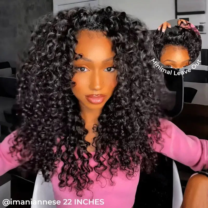 HAIR 250% Water Wave Wear & Go Half Wig, Glueless Human Hair