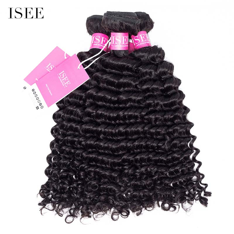 HAIR Deep Curly Bundles Deal 10A Grade 100% Human Virgin Hair unprocessed