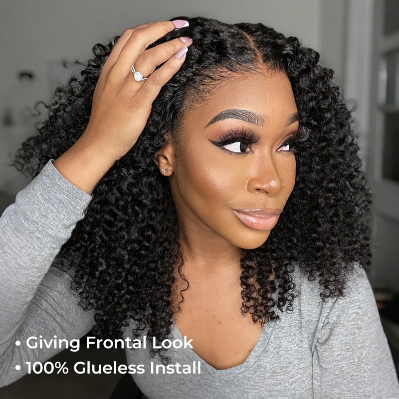 9*6 M Cap  M-Cap Wear Go Kinky Curly 9x6 Pre Bleached Tiny Knots Pre-Cut HD Lace Glueless Wig