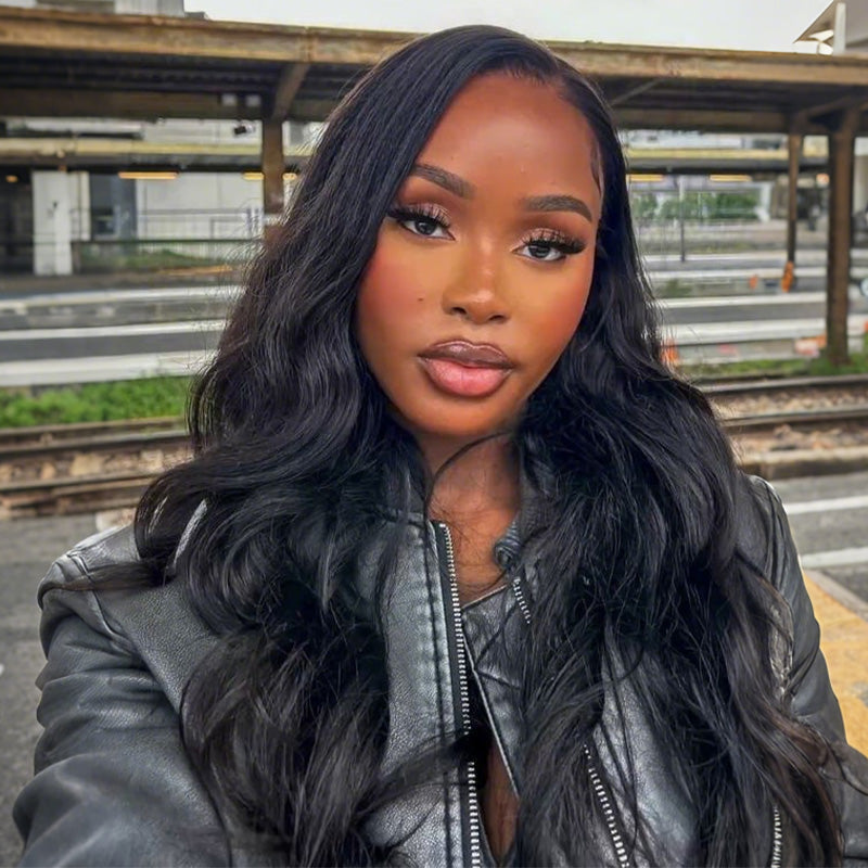 Minimum Leave Out  New In Invisible Hairline Half Wig Body Wave Flip Over Wig For Beginner