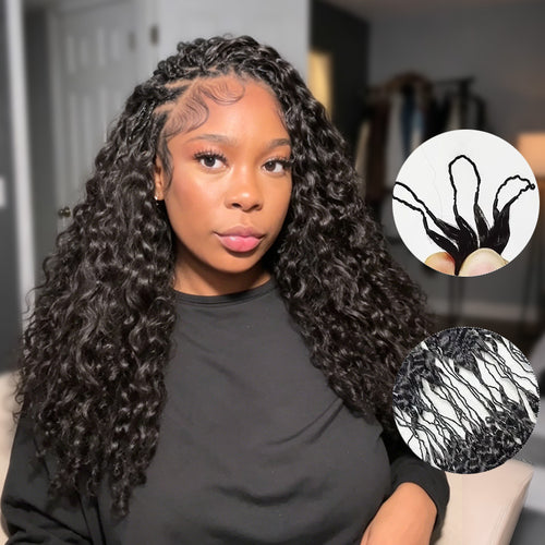 Burmese Curly  Burmese Curly Crochet Human Hair, Designed for Miracle Knots Boho Braids Plush Texture Time-Saving Wear