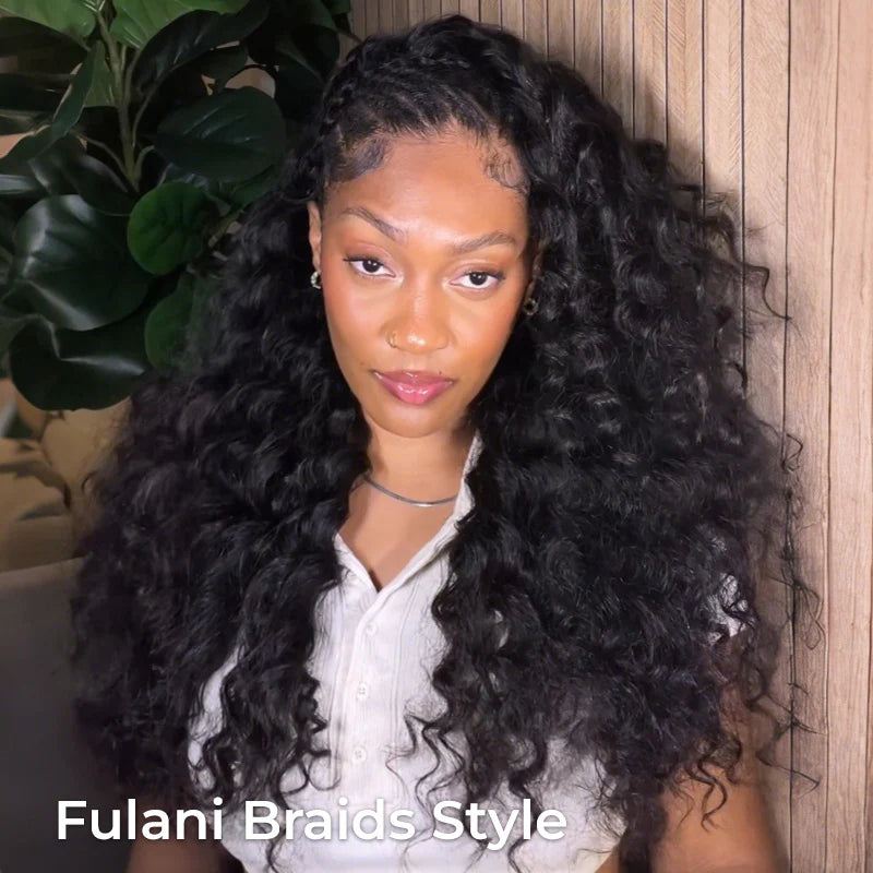 Perfect for Short Hair [WEAR GO HALF WIG]  Loose Curly Half Wig Invisible Hairline Loose Deep Flip Over Wig Beginner Friendly