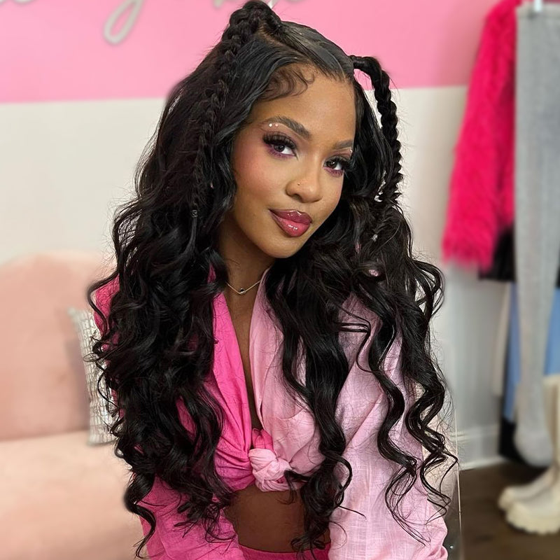 13*4 HD  Undetectable HD Lace Body Wave Human Hair Wigs Pre-Plucked Pre-Bleached 13x4 Lace Front Wigs