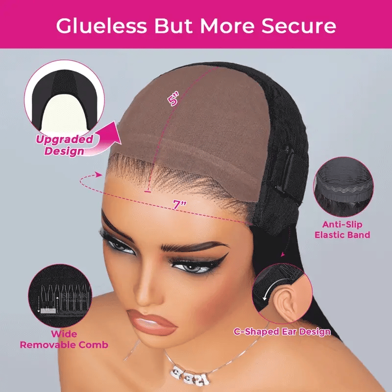 Wear Go V5  Wear Go V5 | Tiny Knots Pre Bleached Upgraded Kinky Curly Pre Cut HD Lace Glueless Wig