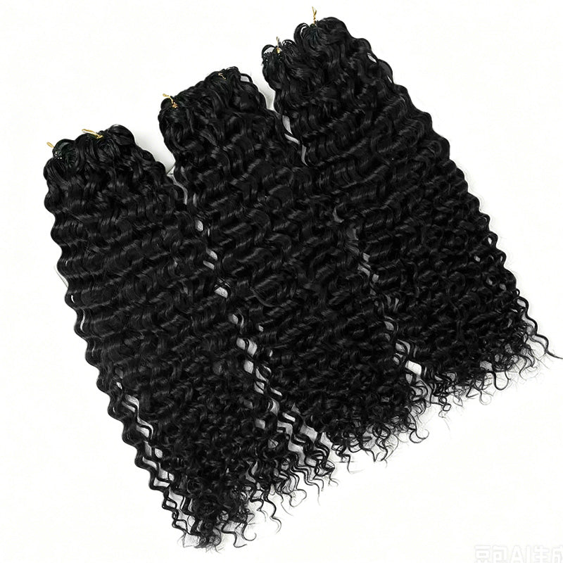 Crochet Hair  Water Wave Crochet Human Hair for Boho Braids with Miracle Knots ¨C Soft Waves Time-Saving Install