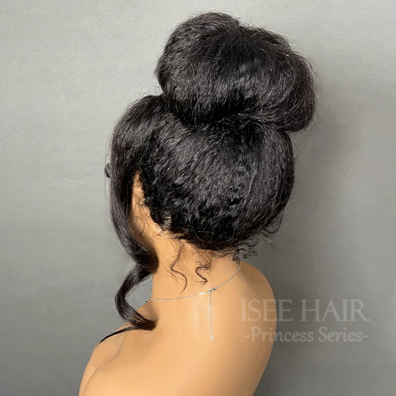 360 Glueless  Invisi Draw-strings Kinky Straight 360 Glueless Wig Pre-Cut Lace InvisiFit Strap Wear Go Wig