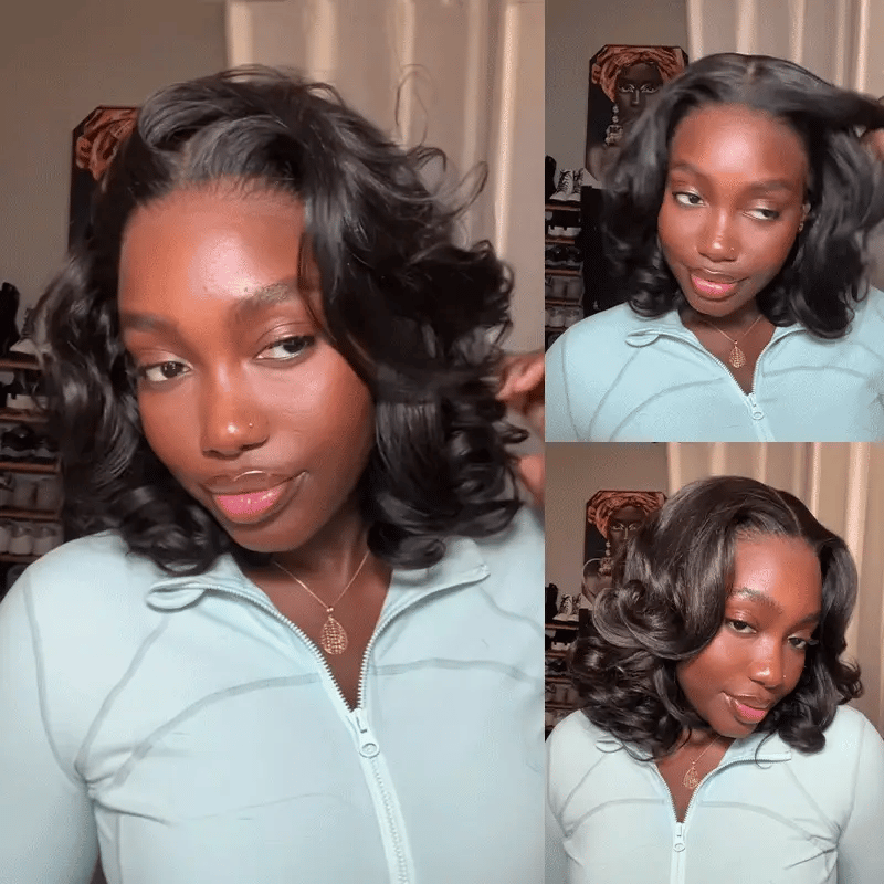 9*6 M Cap  180% Density C Part Glueless LayerCut Wig With Baby Hair 9x6 M-Cap Body Wave Wig
