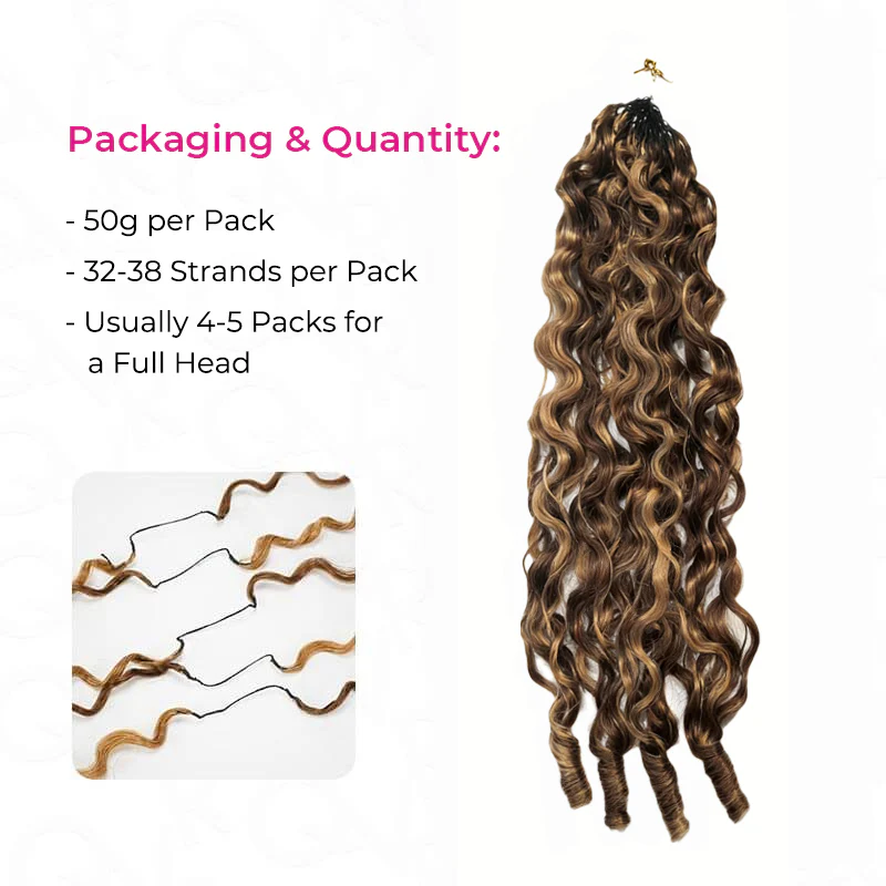 Pop Color Set  Pro-Mix Bundle Deal Burmese Curly Feather Crochet Human Hair - Natural Black Base & 1 Color Bundle for Miracle Knots