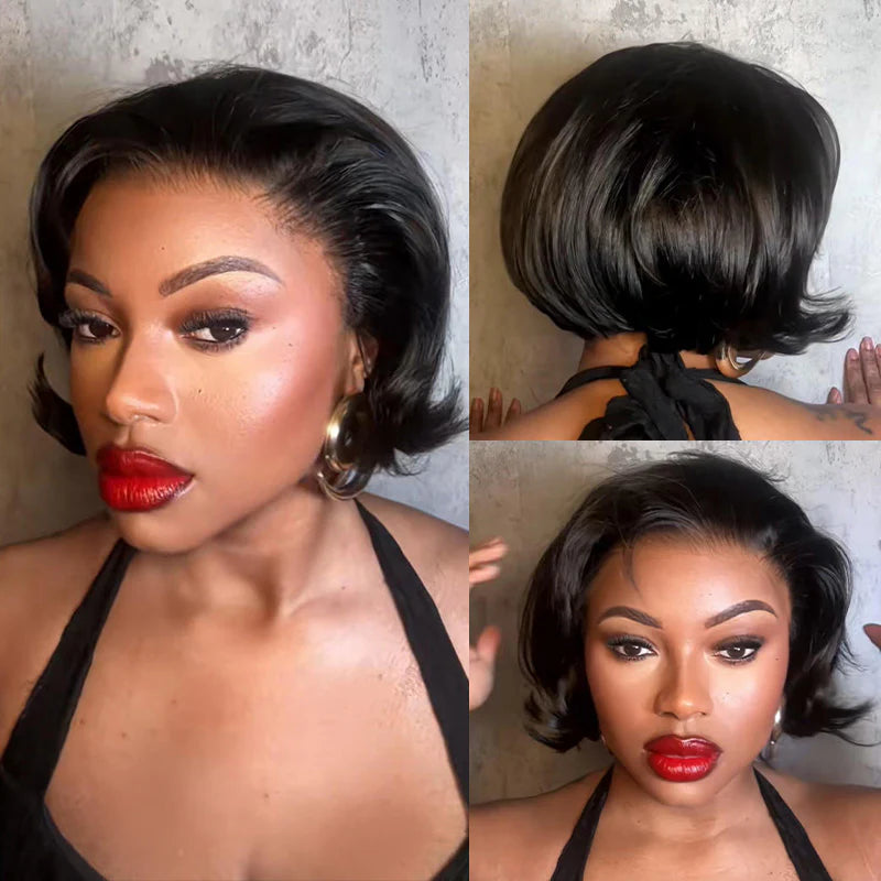 Wear Go Blow Out Straight Bob 7x5 Transparent Lace Glueless Wig Pre-Bleached Tiny Knots