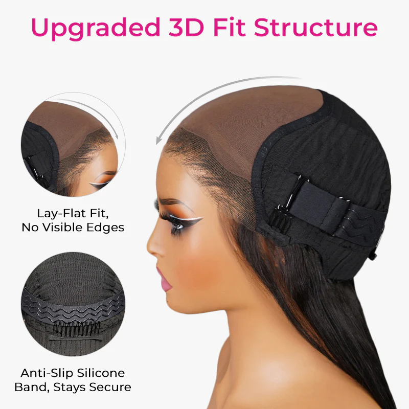 9*6 M Cap  M-Cap Wear Go 9x6 Silky Straight HD/Skin Lace Glueless Wig Pre Bleached Tiny Knots Wig
