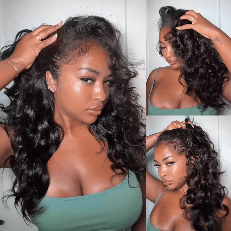 Minimum Leave Out [WEAR GO HALF WIG]  Yaki Straight Draw-strings Half Wig Invisible Hairline Flip Over InvisiFit Strap Wig