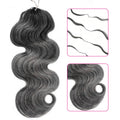 Feather Crochet Hair  New In Salt & Pepper Body Wave Crochet Human Hair Invisible Miracle Knots Style for Boho Braids