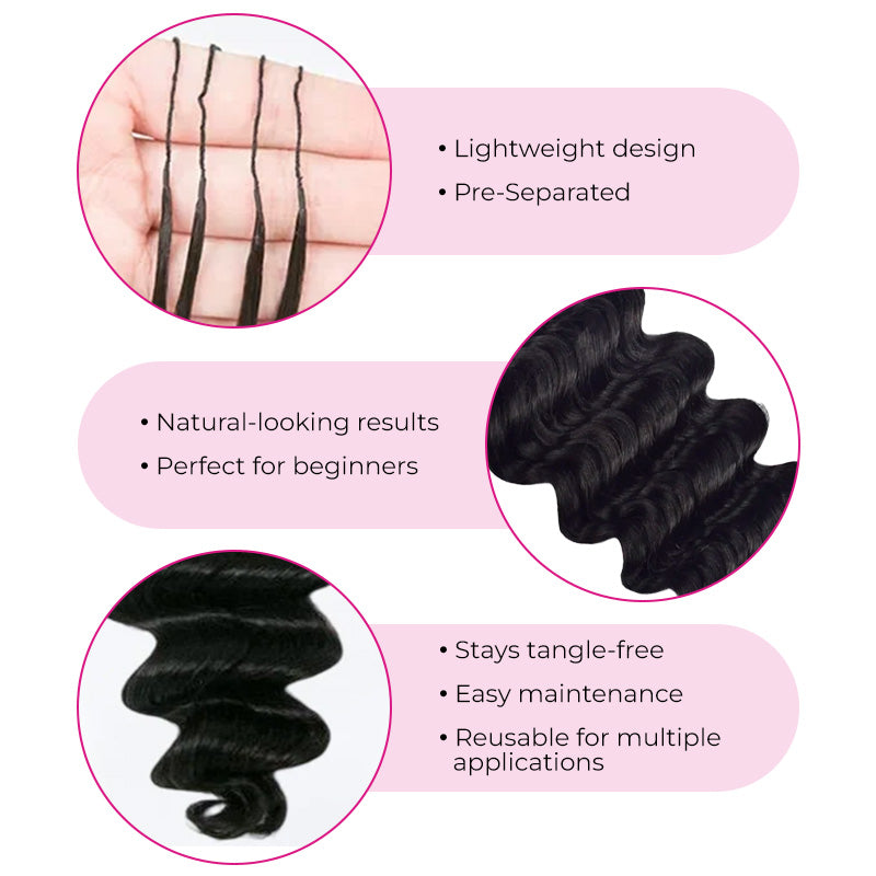 Crochet Hair  Loose Deep Crochet Human Hair for Boho Braid Styles Miracle Knots Compatible Time-Saving & Lightweight