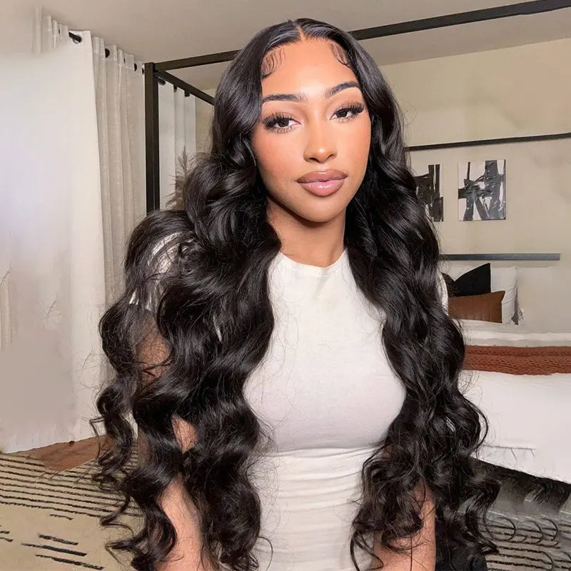 13*4 HD  Undetectable HD Lace Body Wave Human Hair Wigs Pre-Plucked Pre-Bleached 13x4 Lace Front Wigs