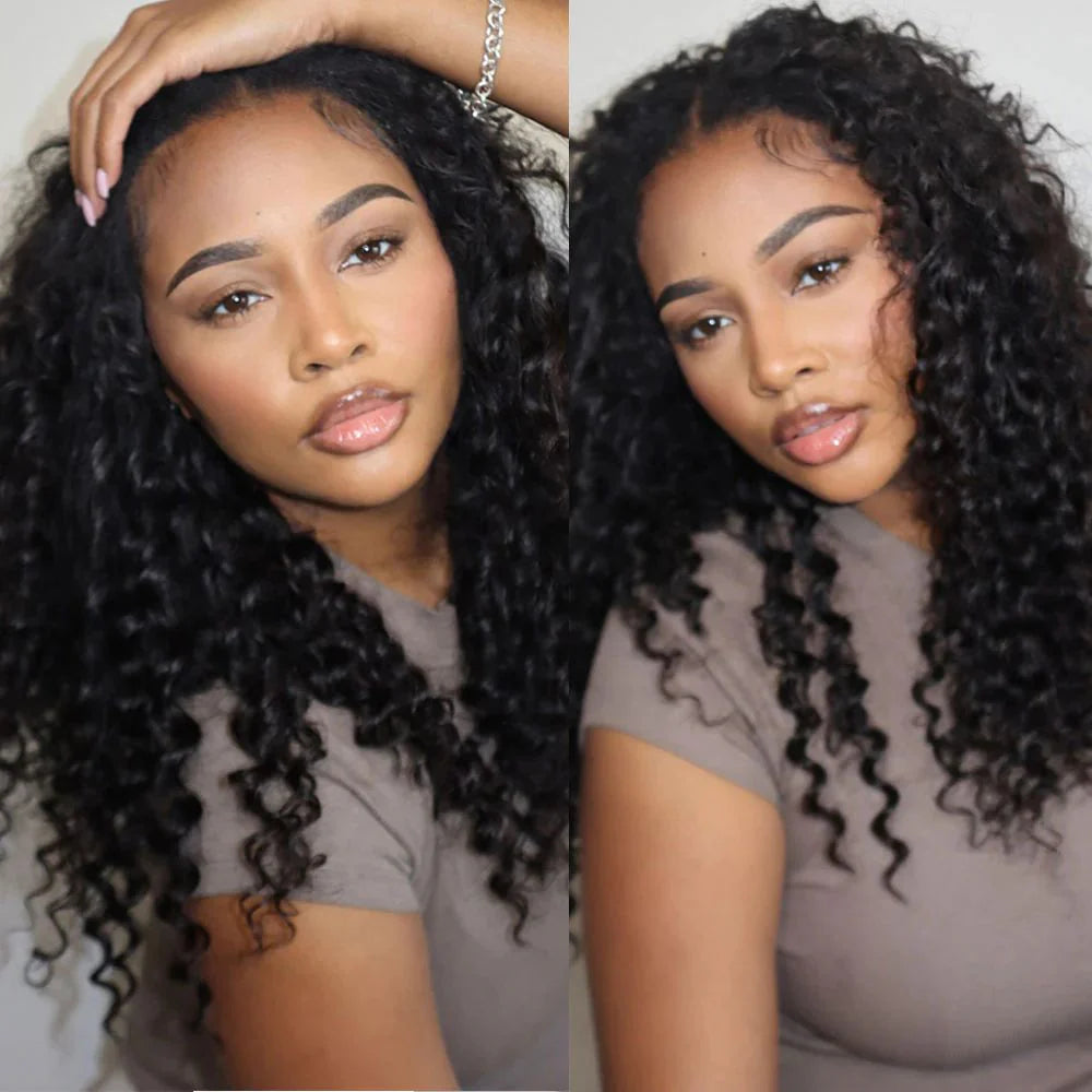 Crochet Hair  Deep Curly Crochet Human Hair, Miracle Knots Friendly for Boho Braids ¨C Defined Curls Time-Saving Setup