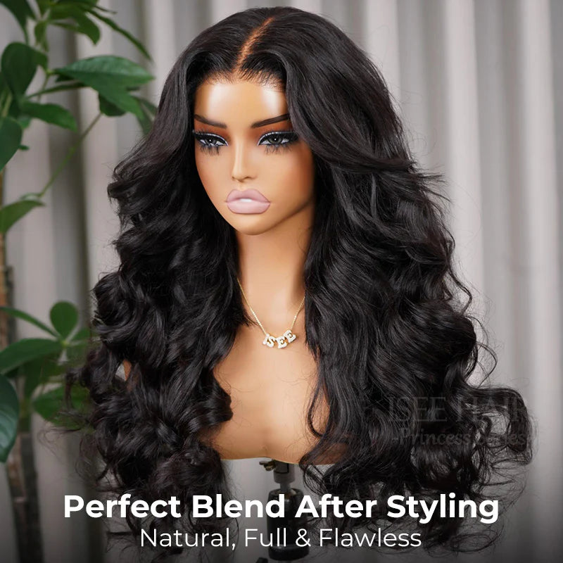 Upgraded Dome Cap  HAIR U Part Sew In Wig Human Hair Body Wave U Part Wigs Natural Color For Women 250% Density Glueless wigs
