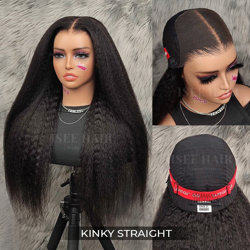 9*6 M Cap  M-Cap 9x6 Wear Go Yaki Straight Glueless Wig Pre Bleached Tiny Knots Kinky Straight HD Lace Wig