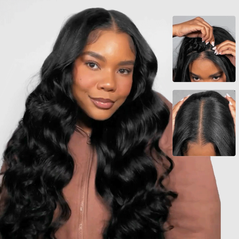 Upgraded Dome Cap  HAIR U Part Sew In Wig Human Hair Body Wave U Part Wigs Natural Color For Women 250% Density Glueless wigs