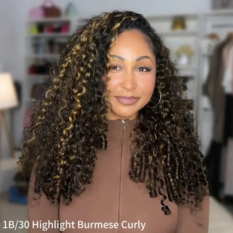 HAIR 250% Water Wave Wear & Go Half Wig, Glueless Human Hair