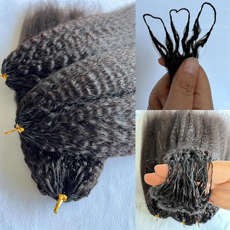 Crochet Hair  Kinky Straight Crochet Human Hair for Boho Braids Miracle Knots Friendly Time-Saving with Natural Texture
