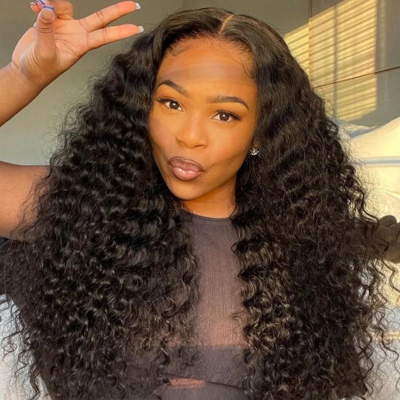 HAIR Deep Curly Bundles Deal 10A Grade 100% Human Virgin Hair unprocessed