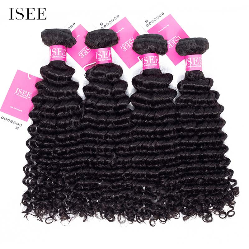 HAIR Deep Curly Bundles Deal 10A Grade 100% Human Virgin Hair unprocessed