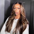 Layered Cut  Layered Cut Brown Balayage Highlight Straight Wear Go Glueless Wig
