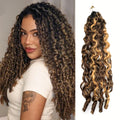 Pop Color Set  New In Highlight Burmese Curly Crochet Human Hair for Boho Braids Plush Texture Time-Saving Wear