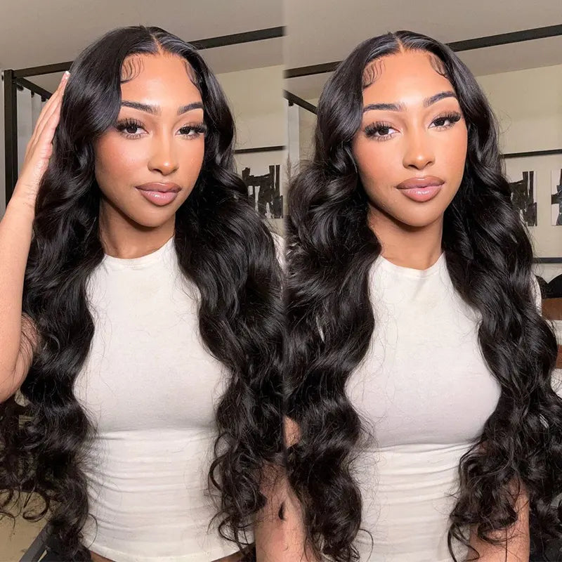 13*4 HD  Undetectable HD Lace Body Wave Human Hair Wigs Pre-Plucked Pre-Bleached 13x4 Lace Front Wigs