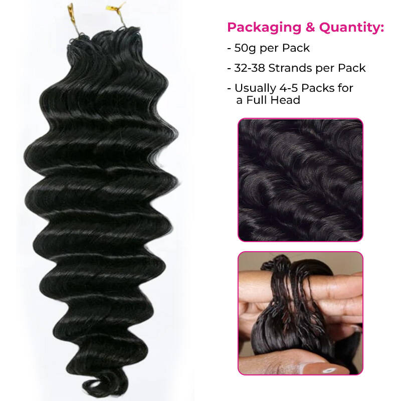 Crochet Hair  Loose Deep Crochet Human Hair for Boho Braid Styles Miracle Knots Compatible Time-Saving & Lightweight