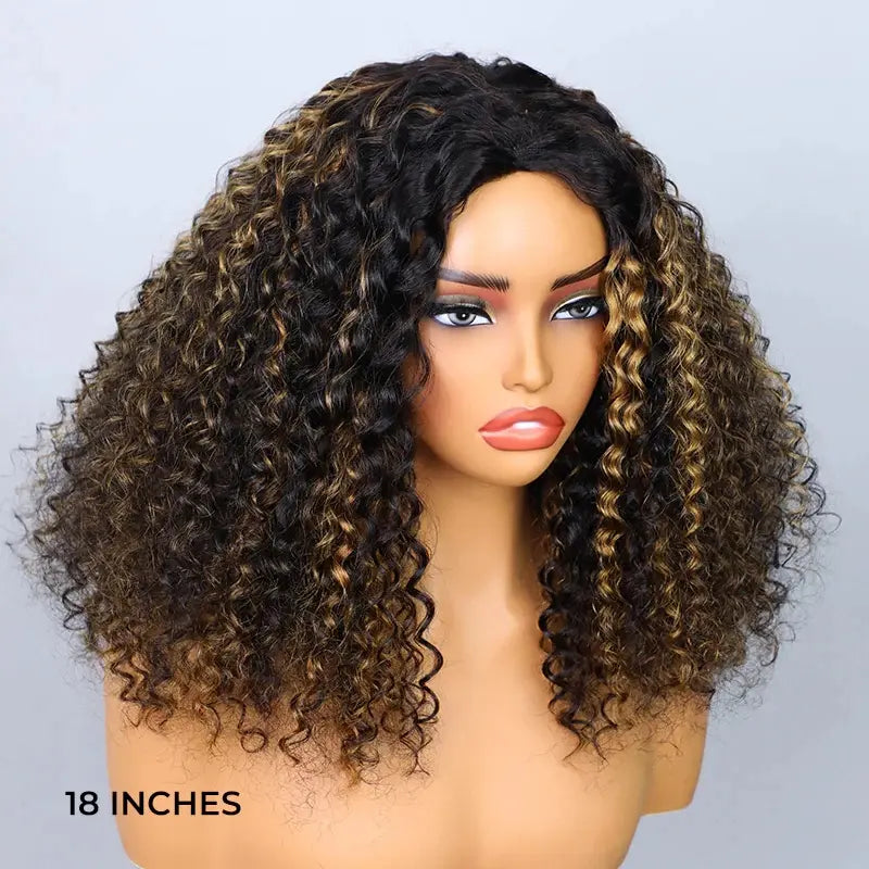 HAIR 250% Water Wave Wear & Go Half Wig, Glueless Human Hair